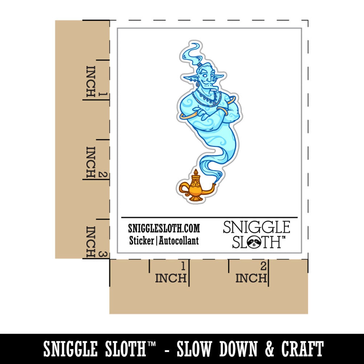 Water Bottle Sticker Set Djinn Genie Jinn Lamp Spirit Cute Waterproof Vinyl Stickers Pack Decal, Skateboard, Laptop, Car, Window, Bumper - 5 Pack